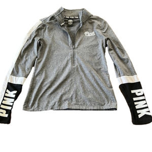 PINK half zip pullover size small